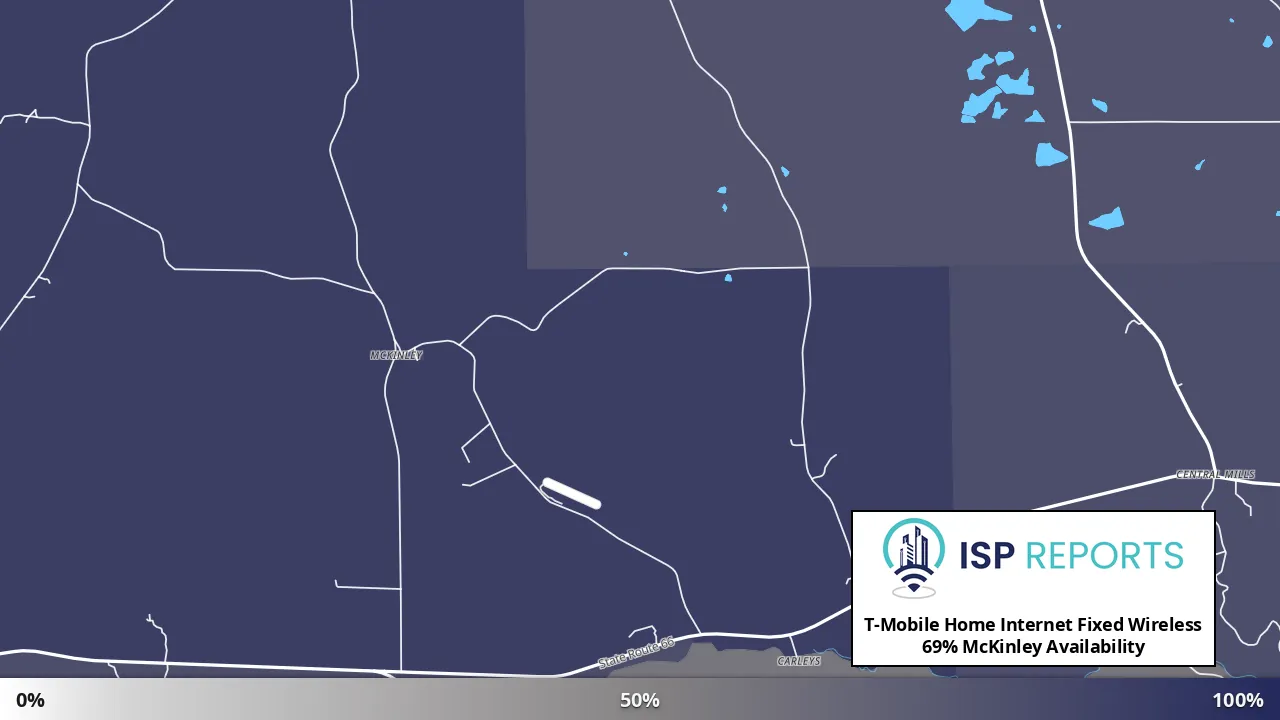 McKinley, AL map of internet availability