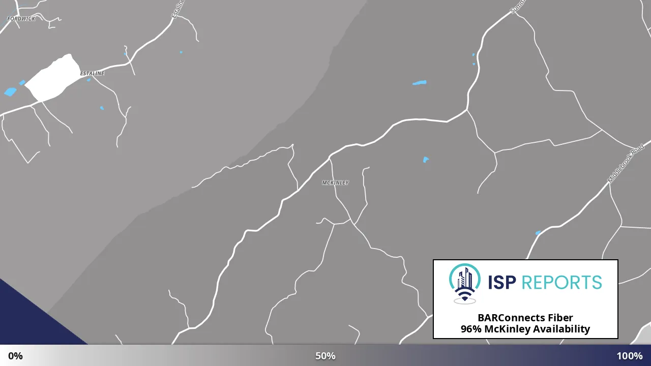 McKinley, VA map of internet availability