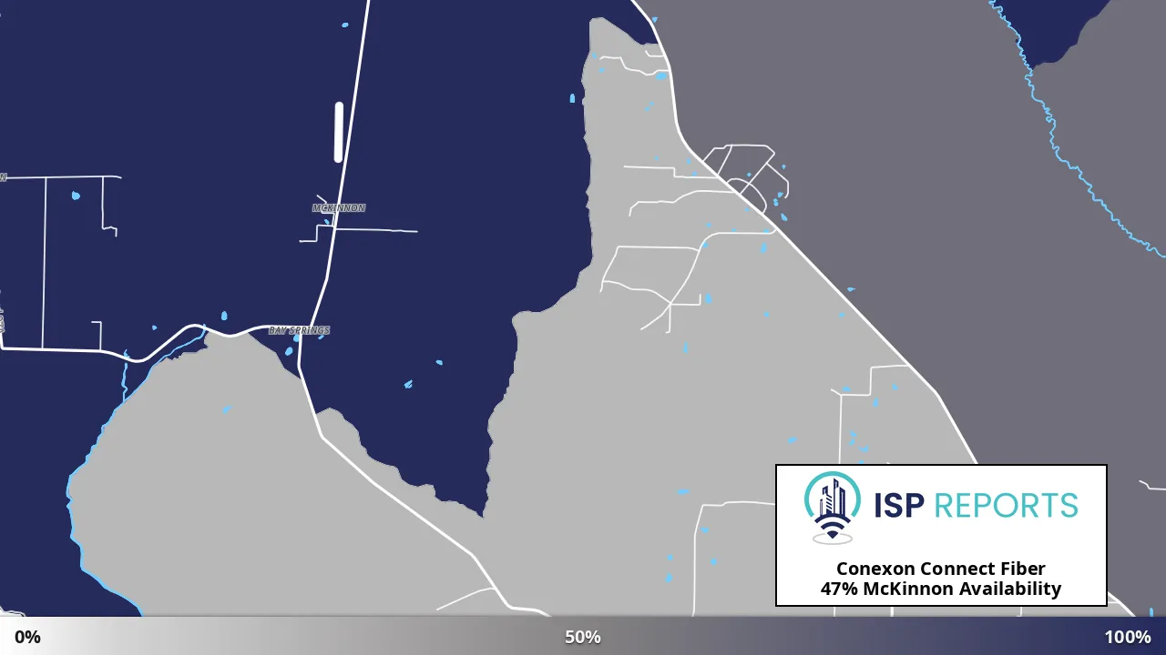 McKinnon, FL map of internet availability