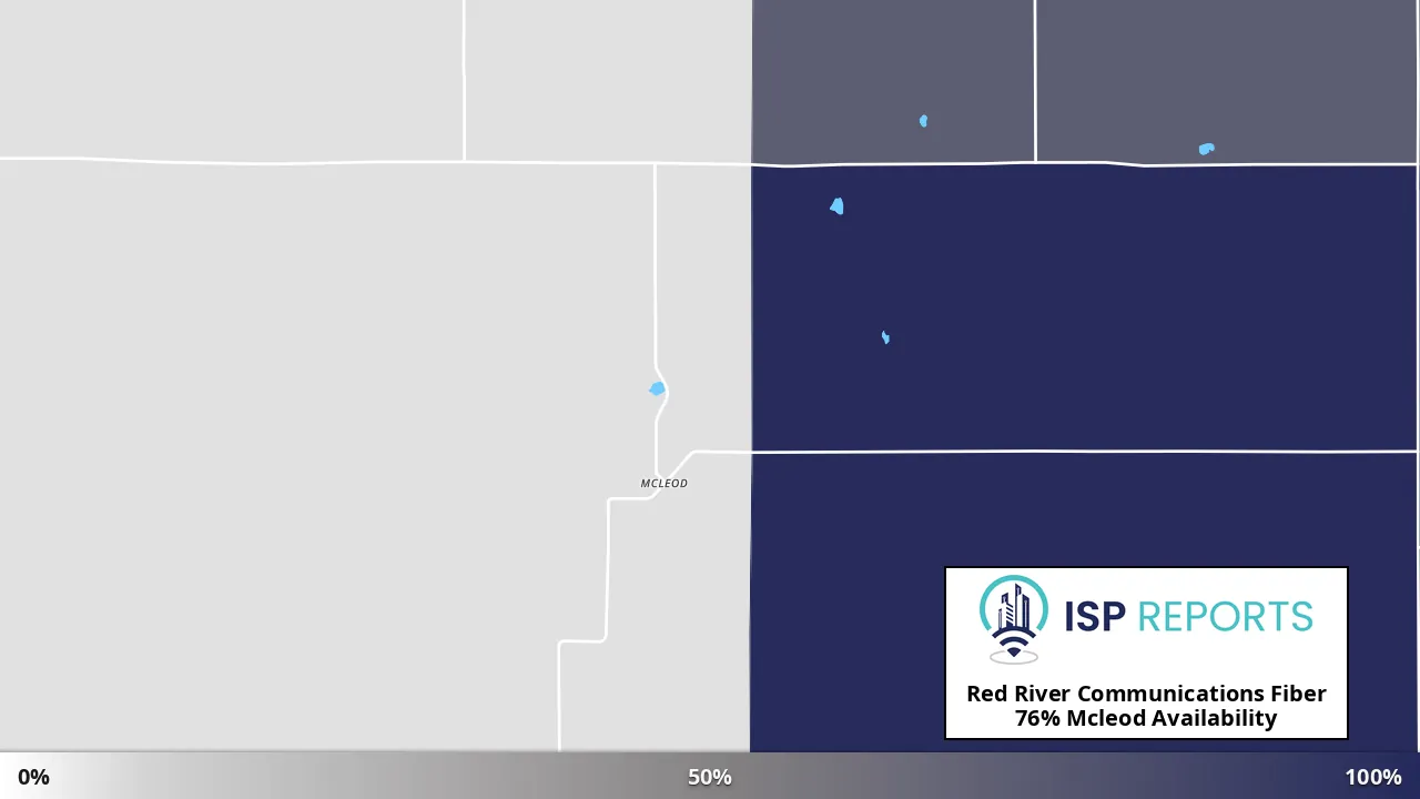 Mcleod, ND map of internet availability