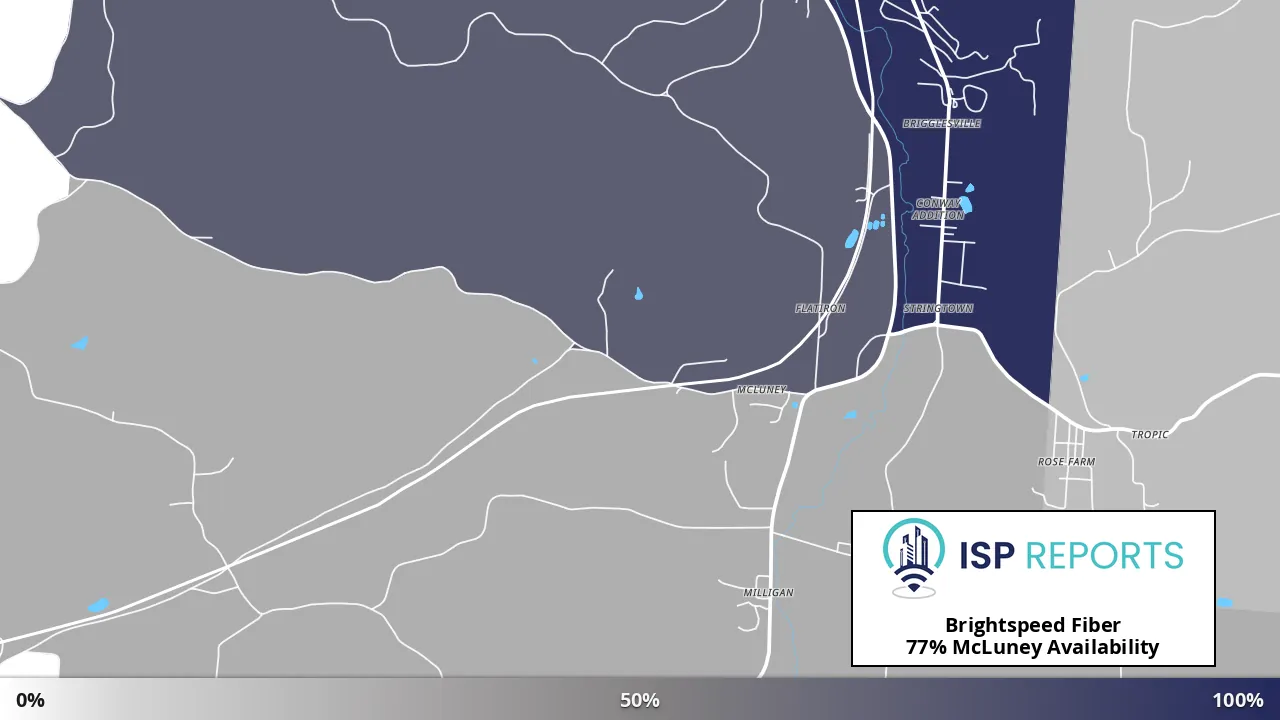 McLuney, OH map of internet availability