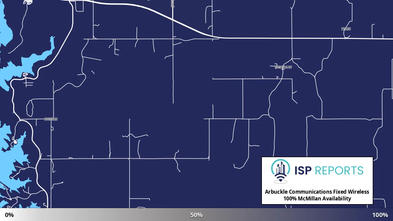 McMillan, OK map of internet availability