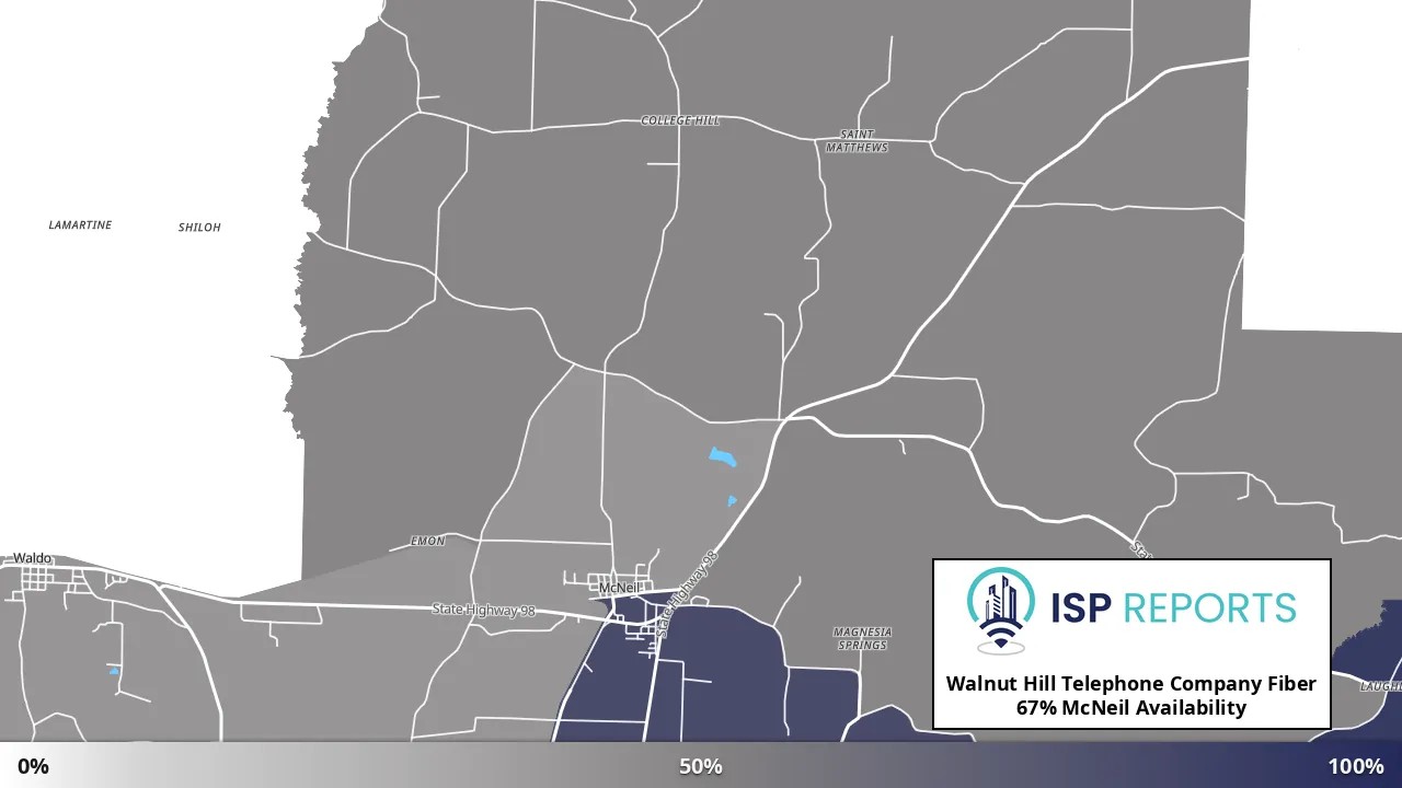 McNeil, AR map of internet availability