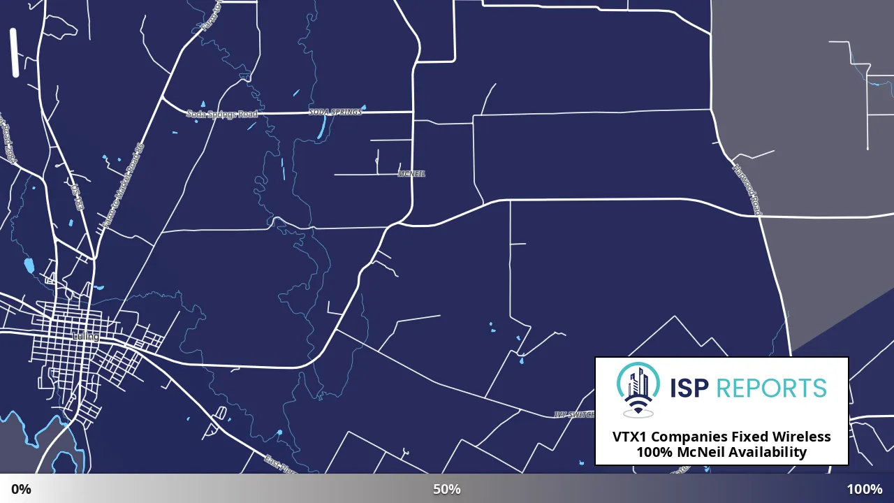 McNeil, TX map of internet availability