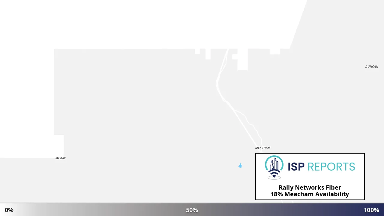 Meacham, OR map of internet availability
