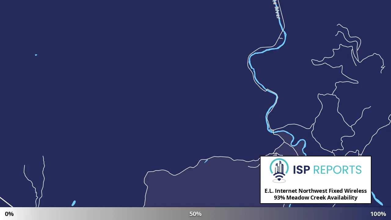 Meadow Creek, ID map of internet availability