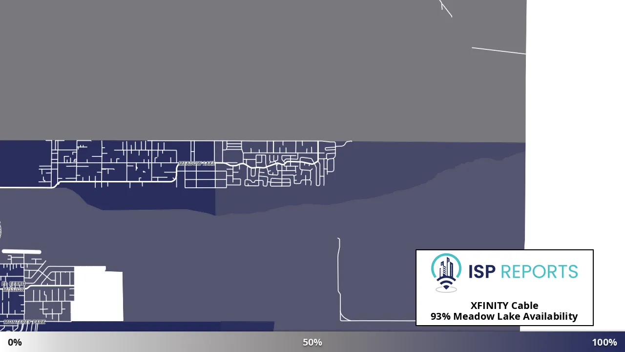 Meadow Lake, NM map of internet availability