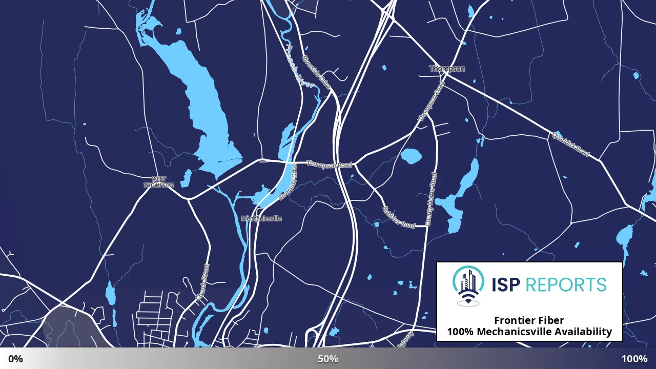 Mechanicsville, CT map of internet availability