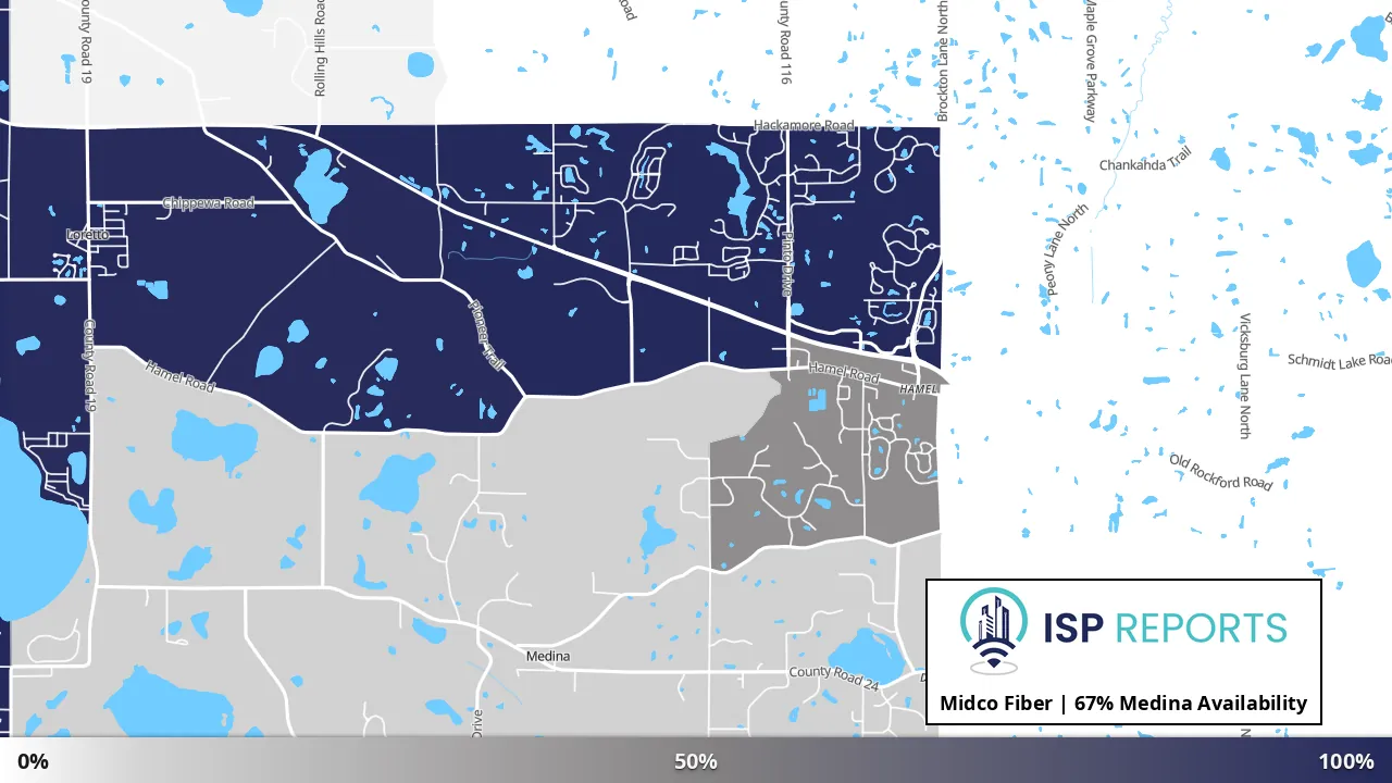 Medina, MN map of internet availability