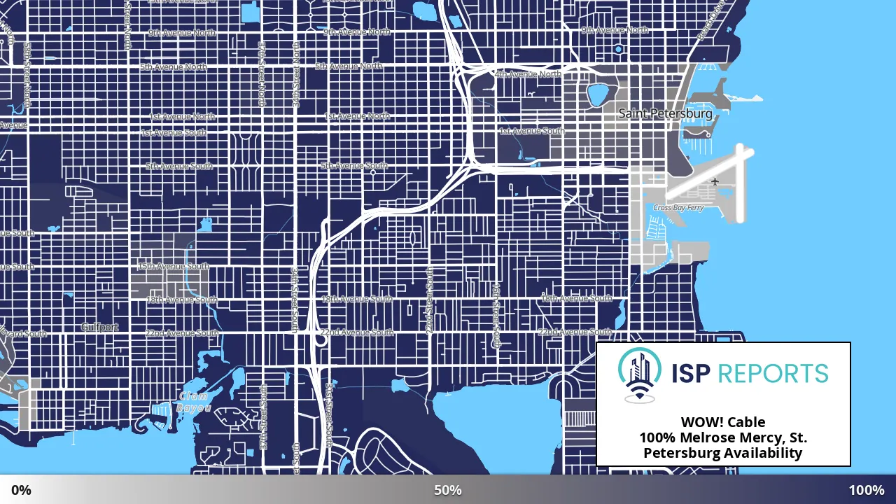 Melrose Mercy, St. Petersburg, FL map of internet availability