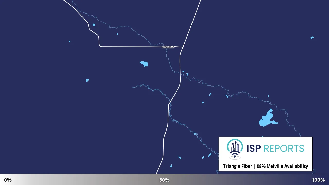 Melville, MT map of internet availability