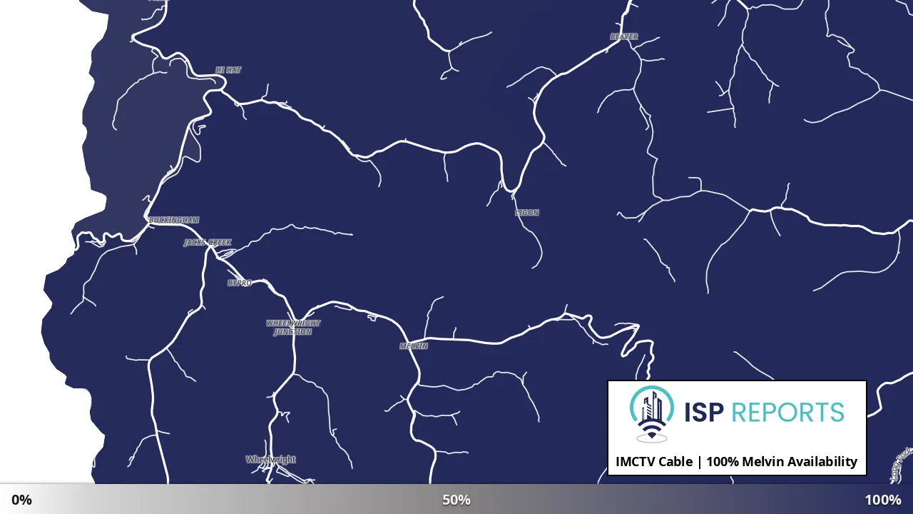 Melvin, KY map of internet availability