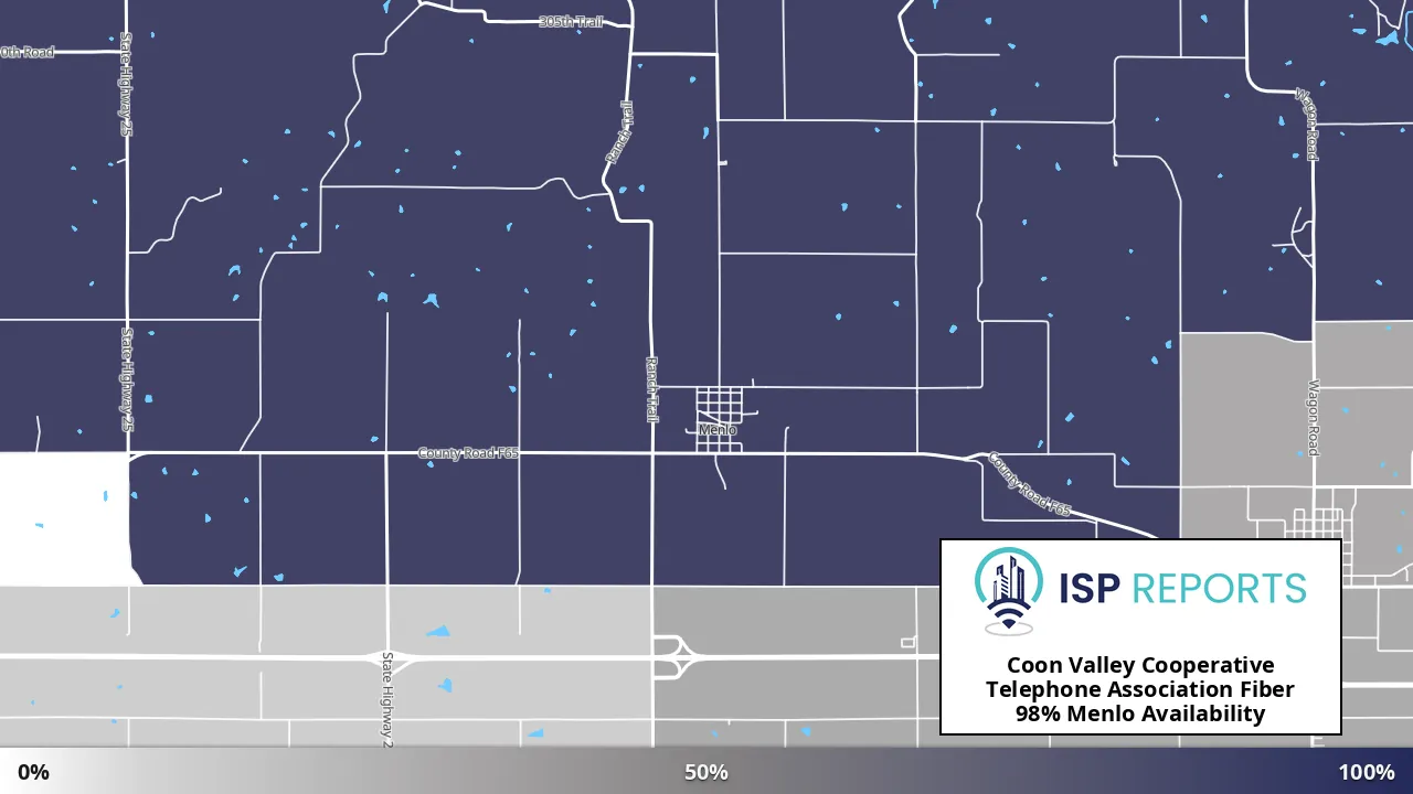 Menlo, IA map of internet availability