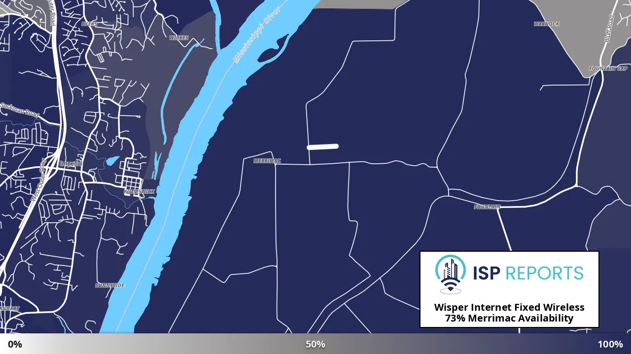 Merrimac, IL map of internet availability