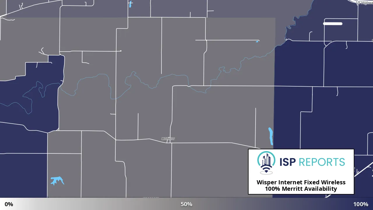 Merritt, IL map of internet availability
