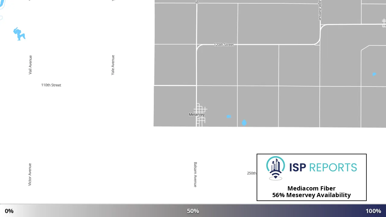 Meservey, IA map of internet availability