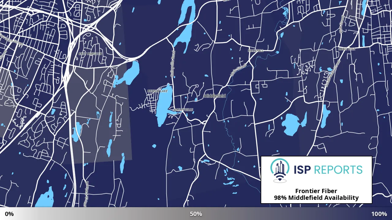 Middlefield, CT map of internet availability
