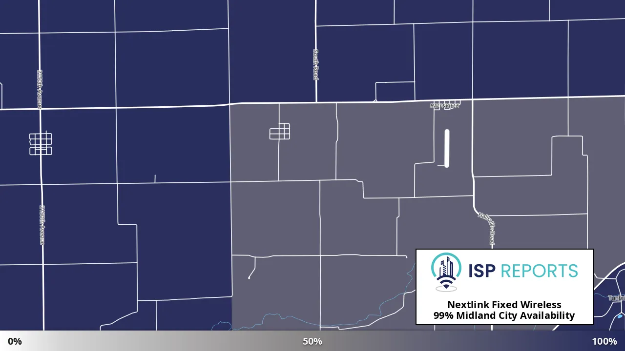 Midland City, IL map of internet availability