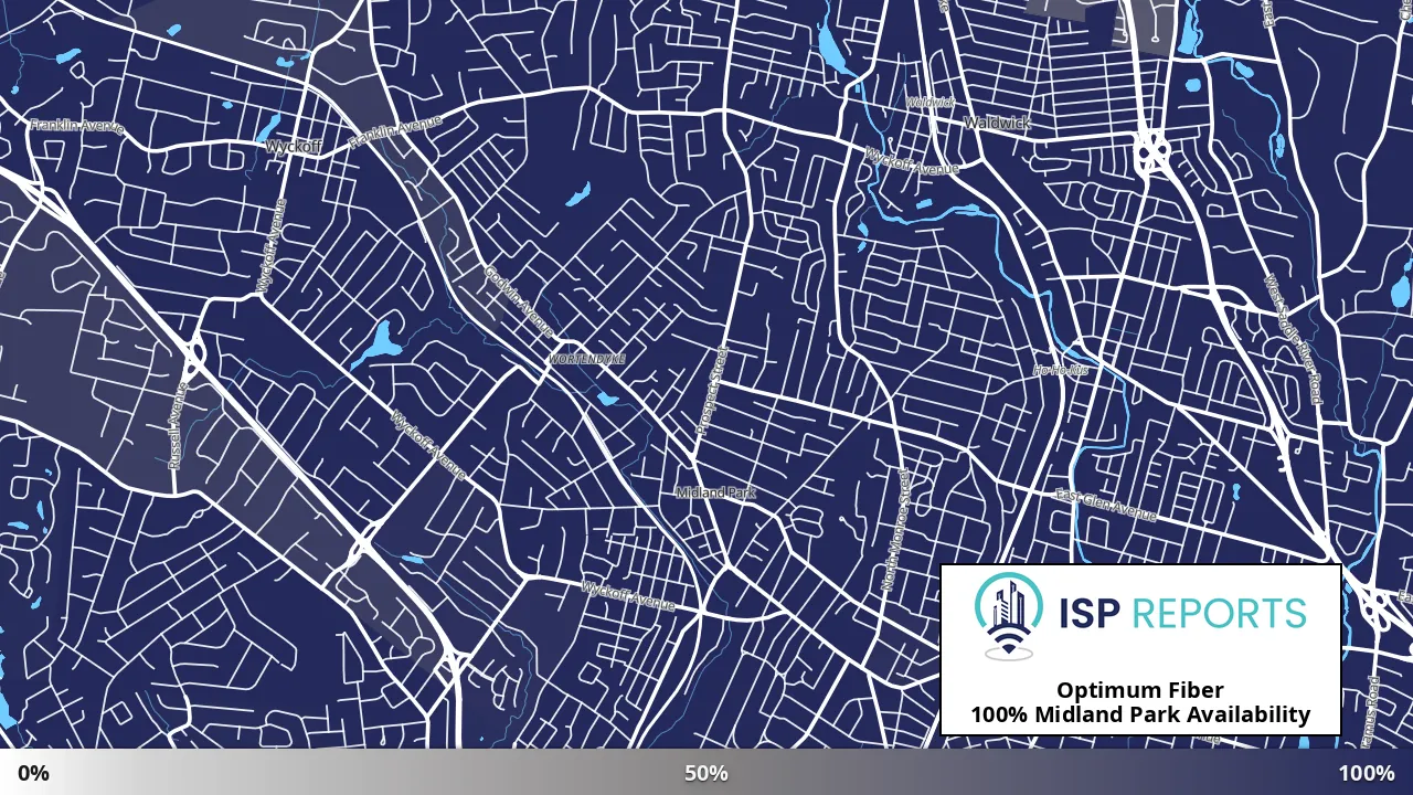 Midland Park, NJ map of internet availability