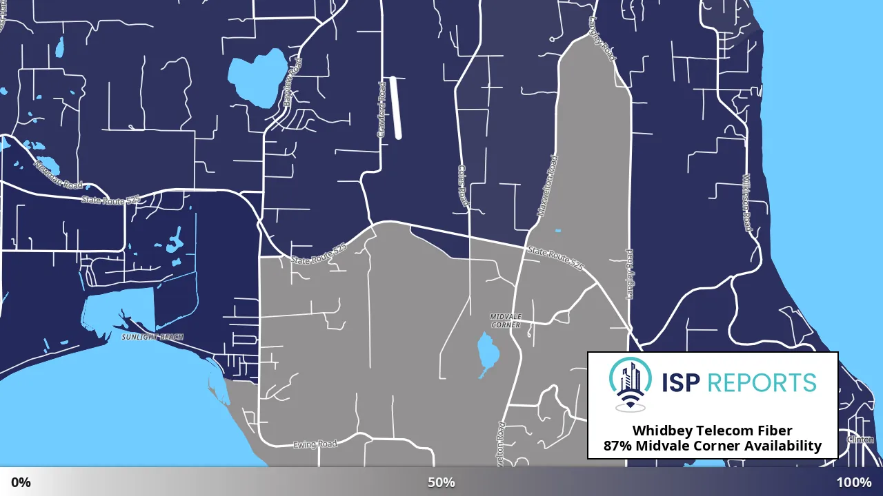 Midvale Corner, WA map of internet availability