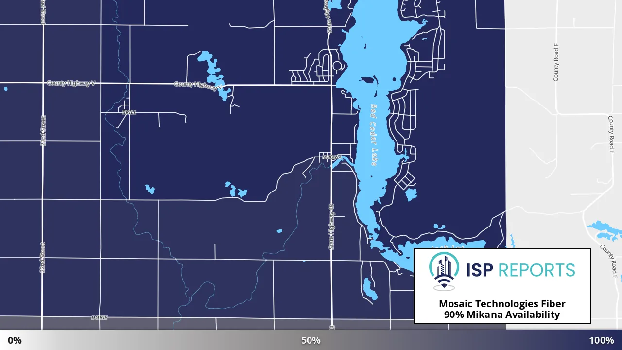 Mikana, WI map of internet availability