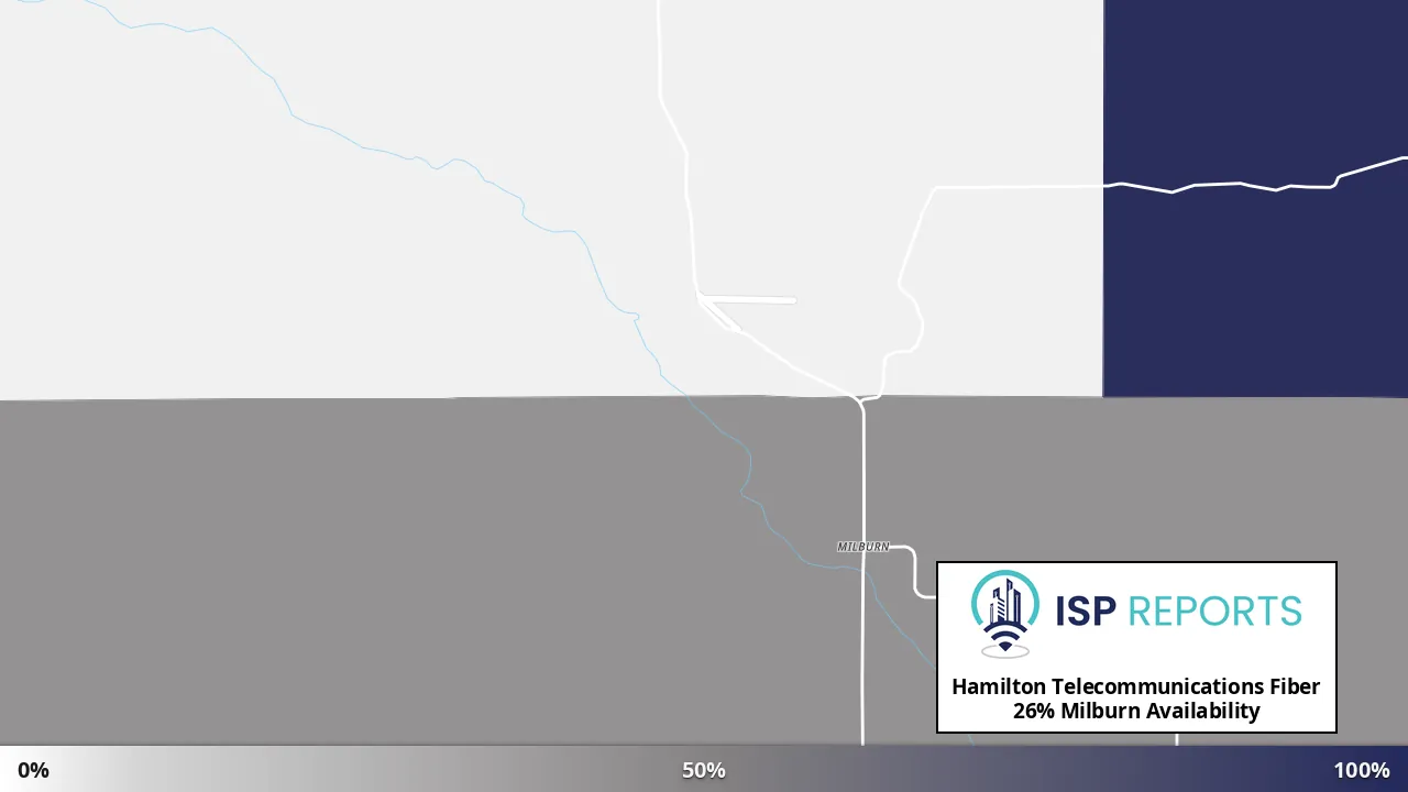 Milburn, NE map of internet availability