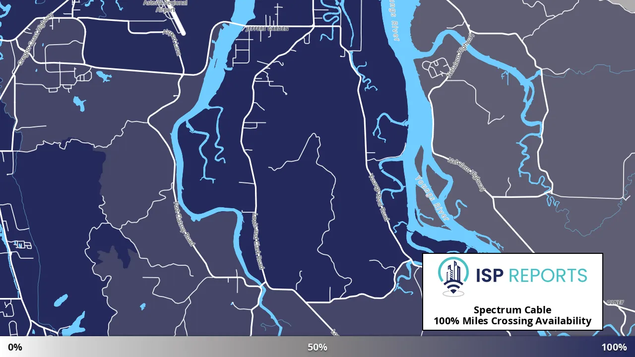 Miles Crossing, OR map of internet availability