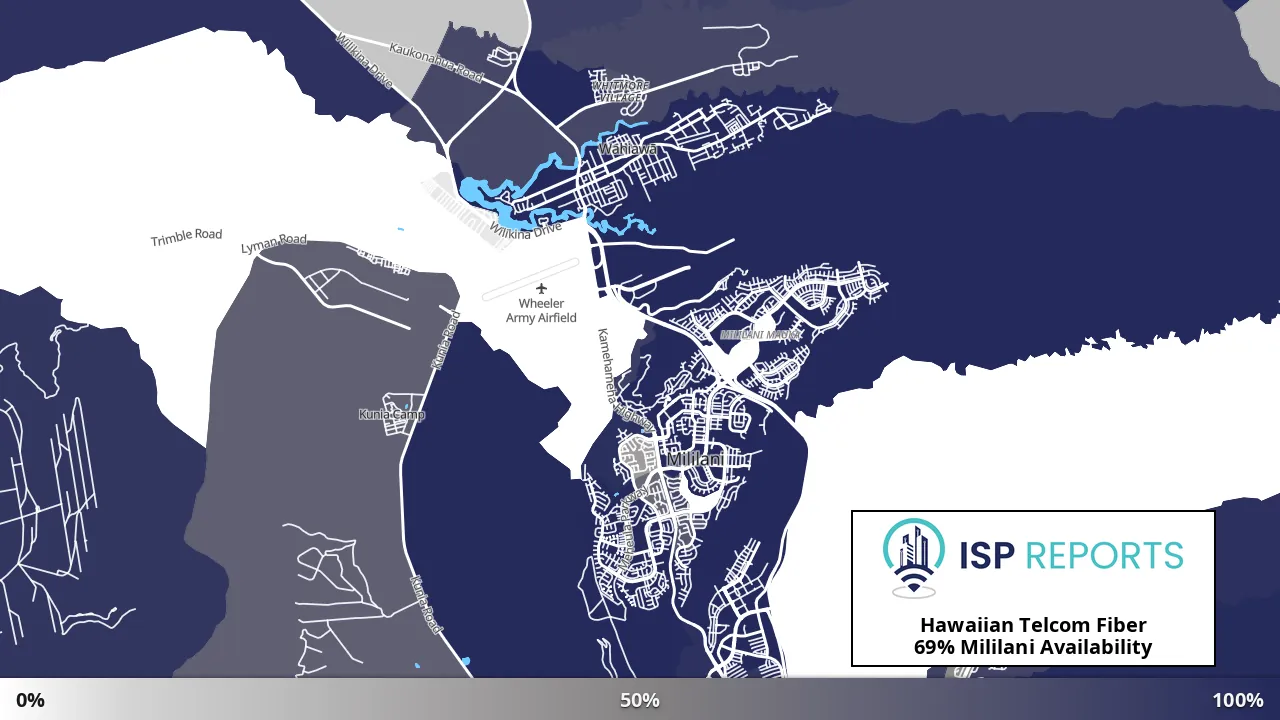 Mililani, HI map of internet availability