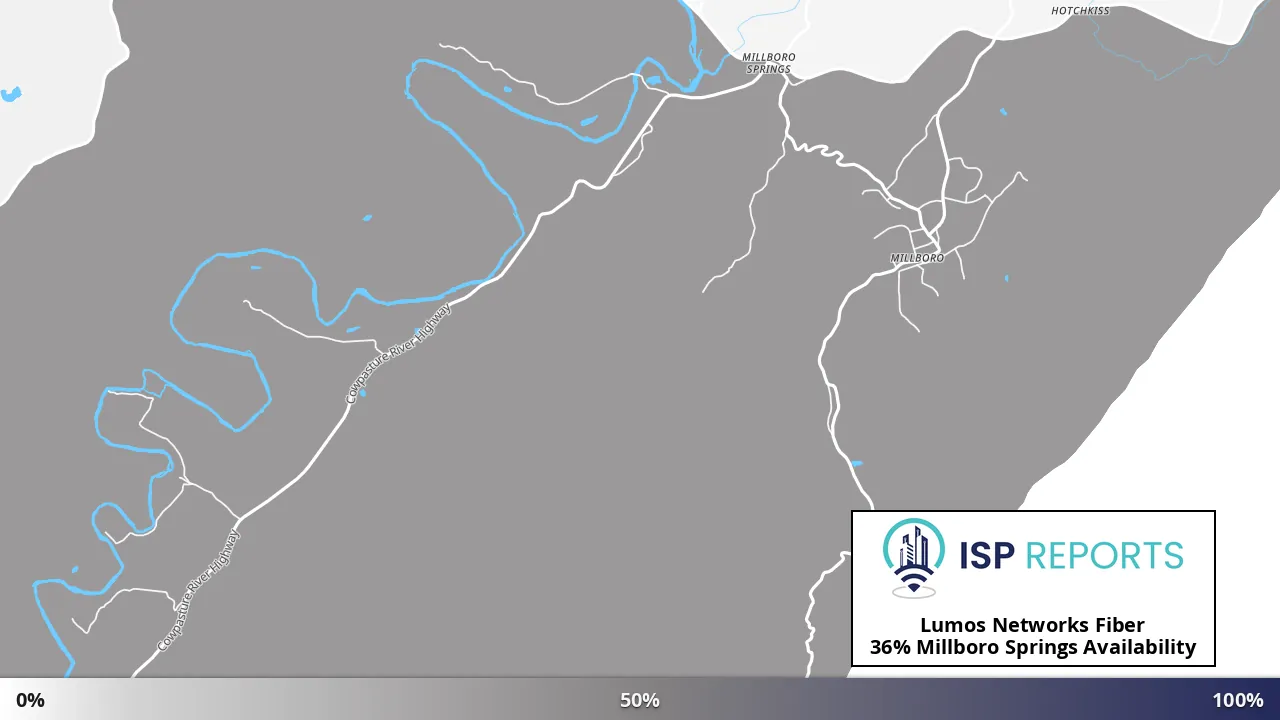 Millboro Springs, VA map of internet availability