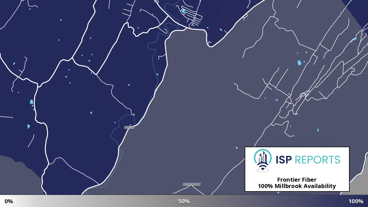 Millbrook, WV map of internet availability