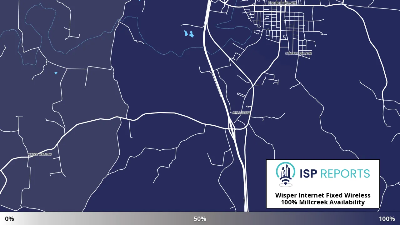 Millcreek, MO map of internet availability