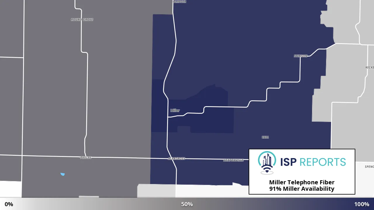 Miller, MO map of internet availability