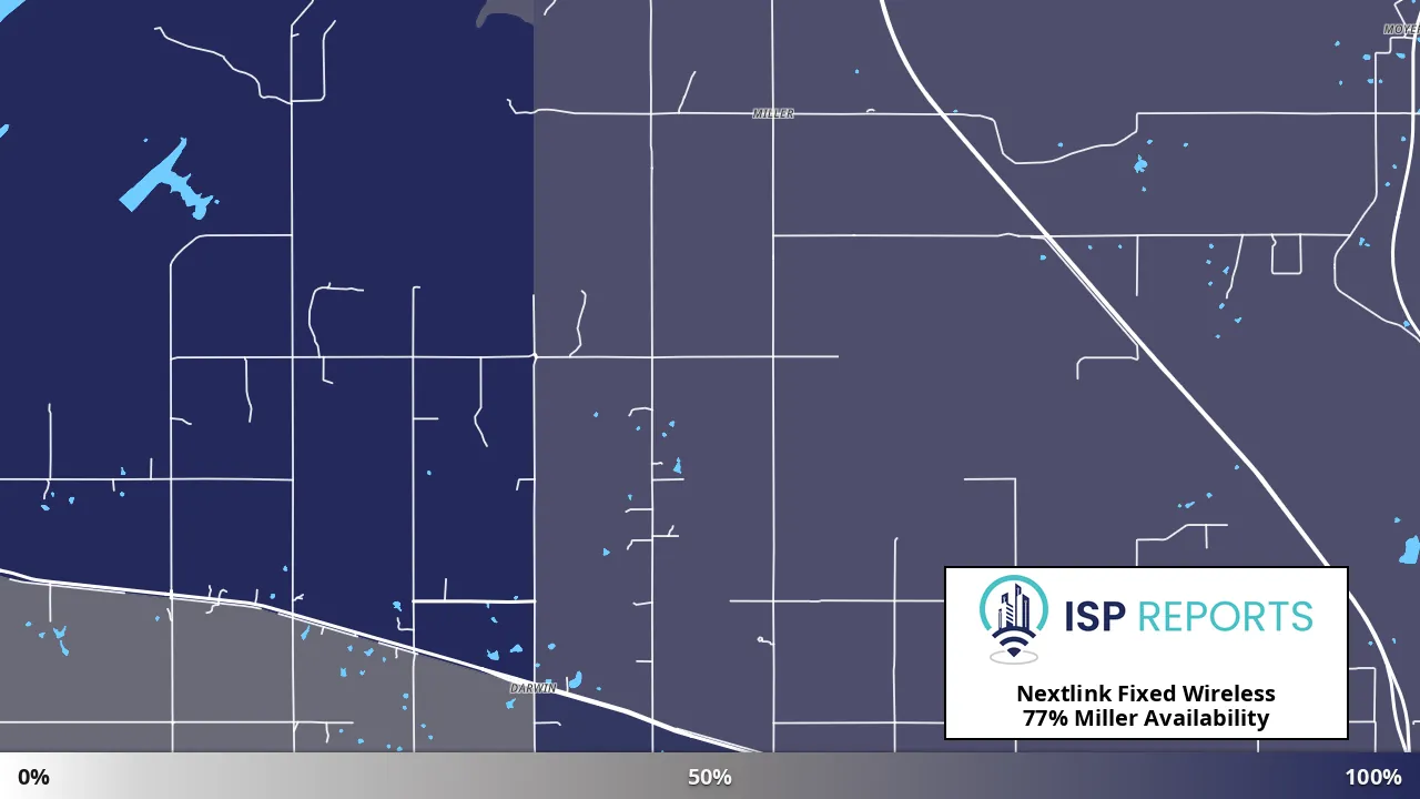 Miller, OK map of internet availability