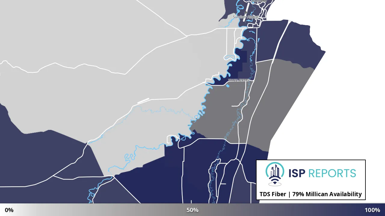 Millican, OR map of internet availability