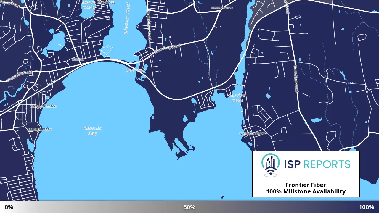 Millstone, CT map of internet availability
