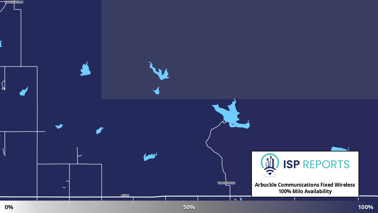 Milo, OK map of internet availability