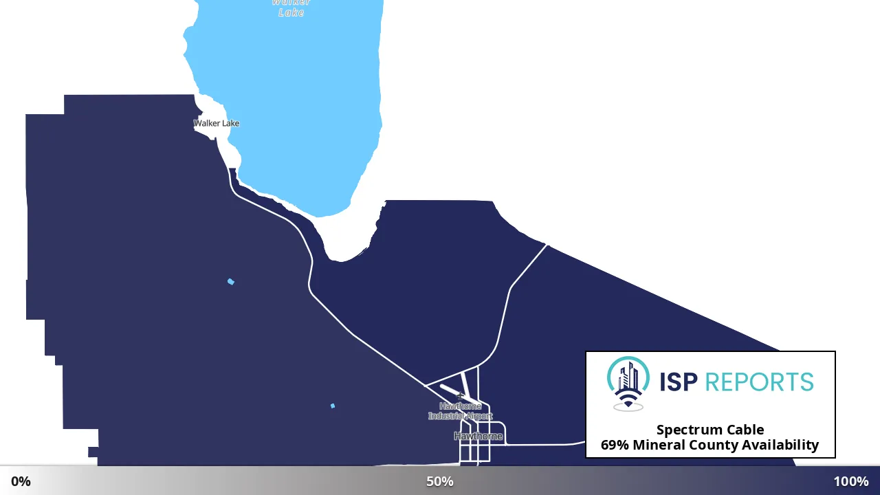 Mineral County, NV map of internet availability