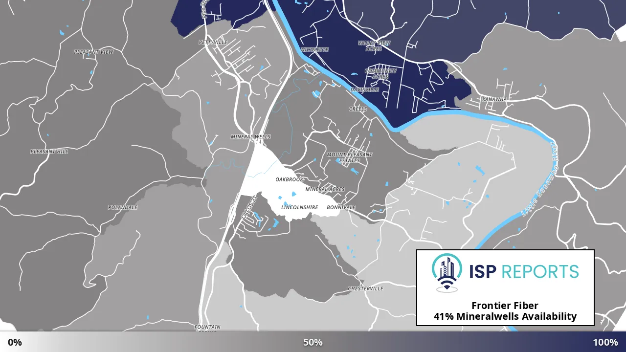Mineralwells, WV map of internet availability