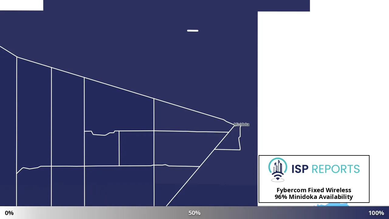 Minidoka, ID map of internet availability