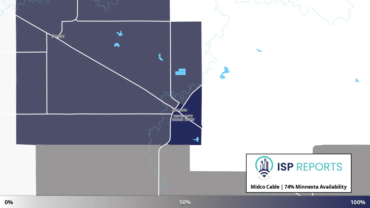 Minneota, MN map of internet availability