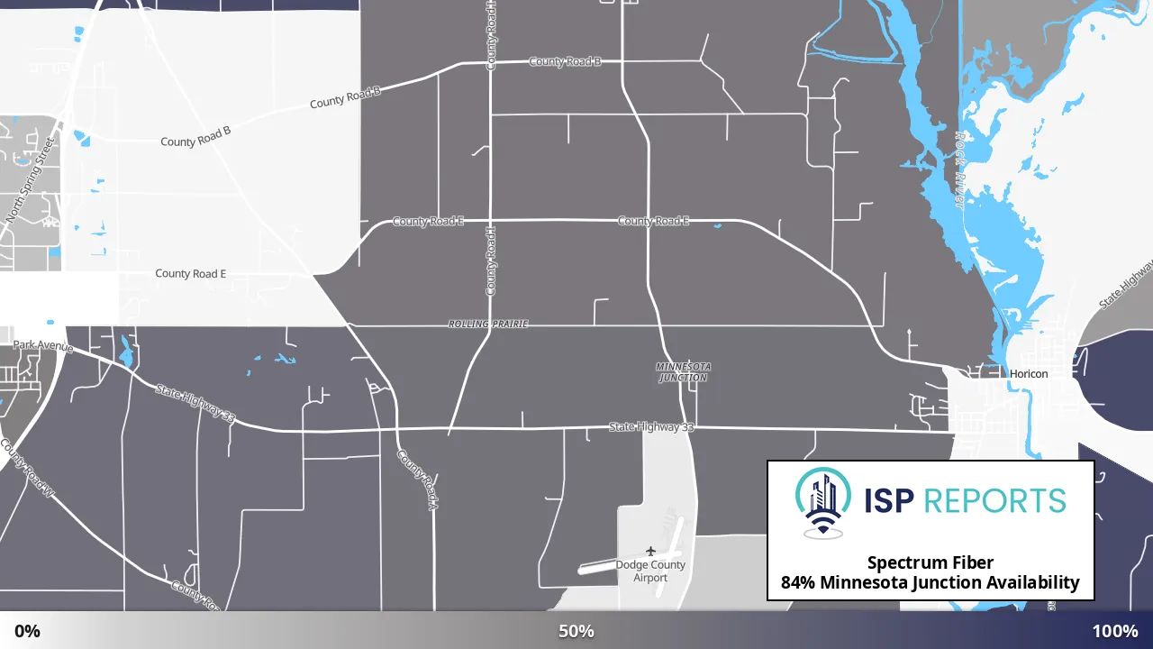 Minnesota Junction, WI map of internet availability