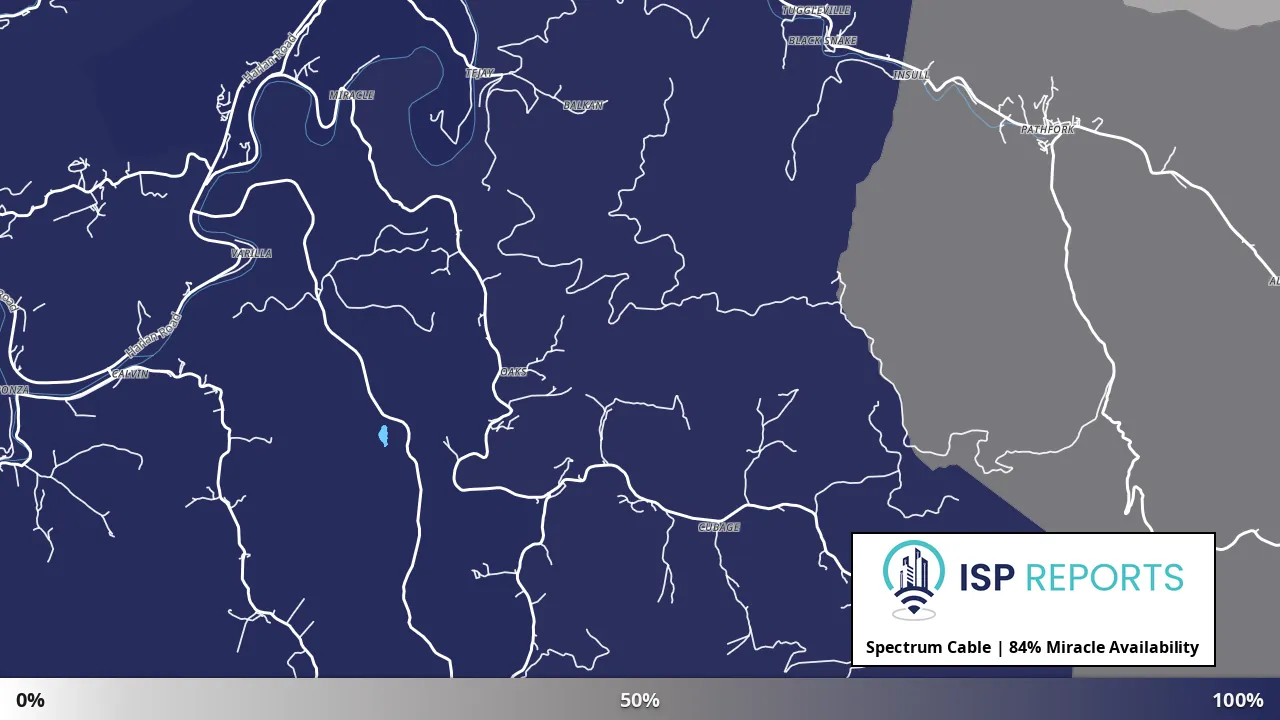 Miracle, KY map of internet availability