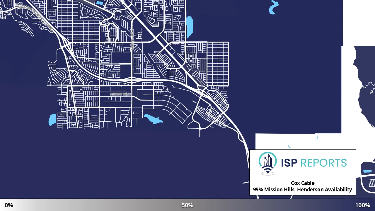 Mission Hills, Henderson, NV map of internet availability