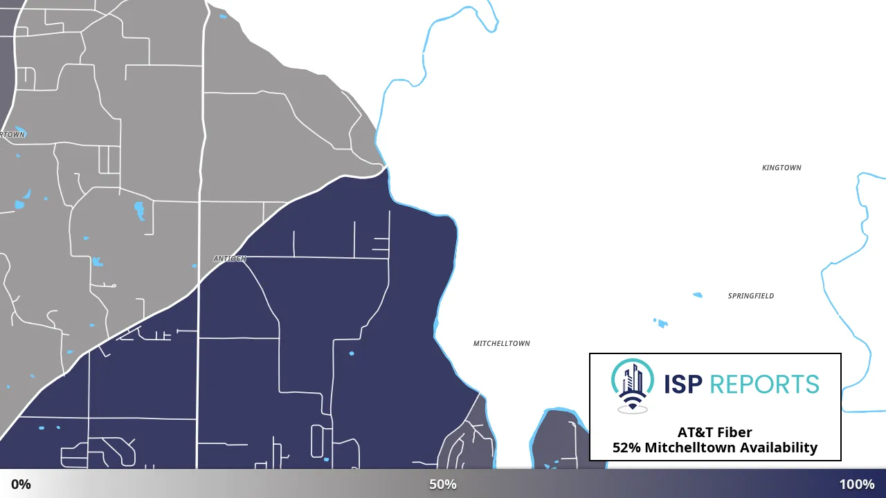 Mitchelltown, AL map of internet availability