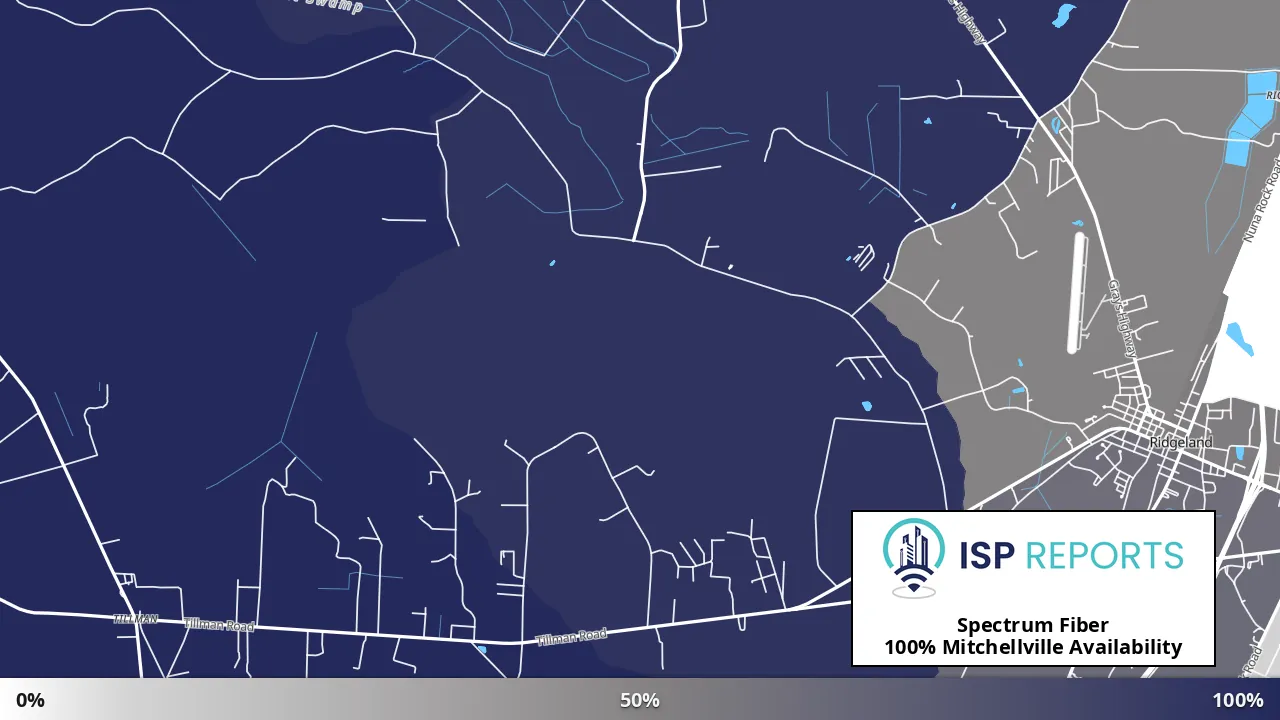 Mitchellville, SC map of internet availability