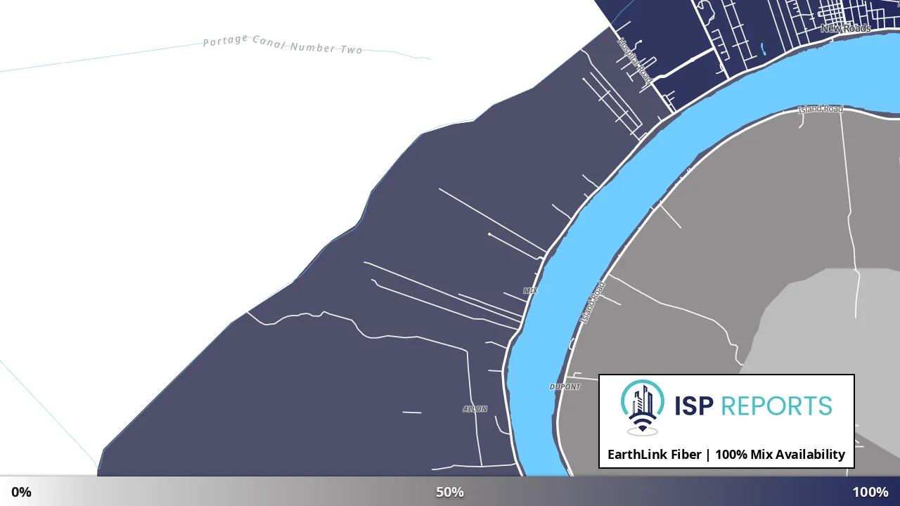Mix, LA map of internet availability
