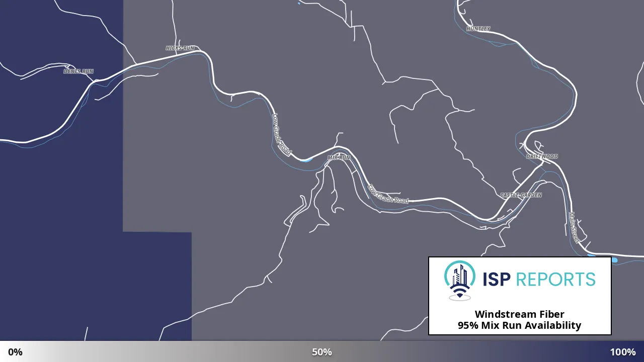 Mix Run, PA map of internet availability