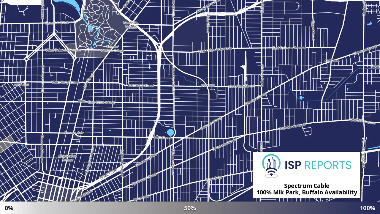 Mlk Park, Buffalo, NY map of internet availability