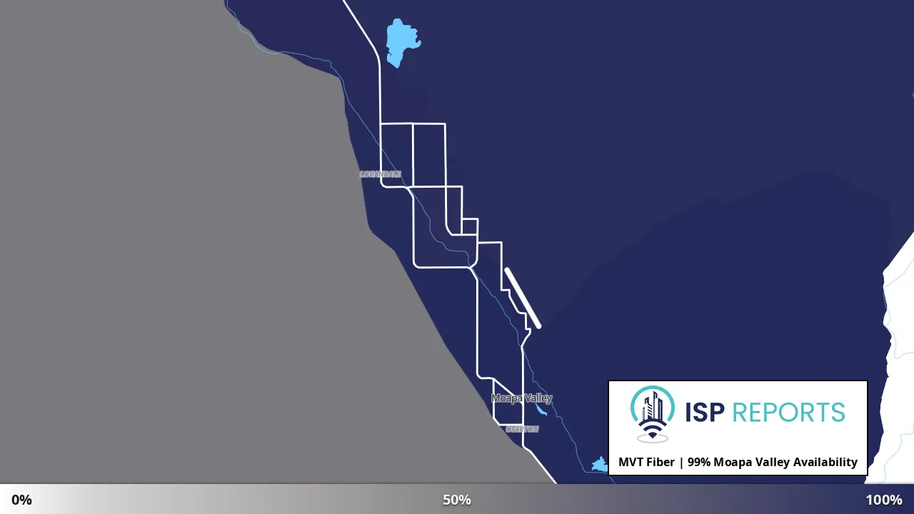 Moapa Valley, NV map of internet availability