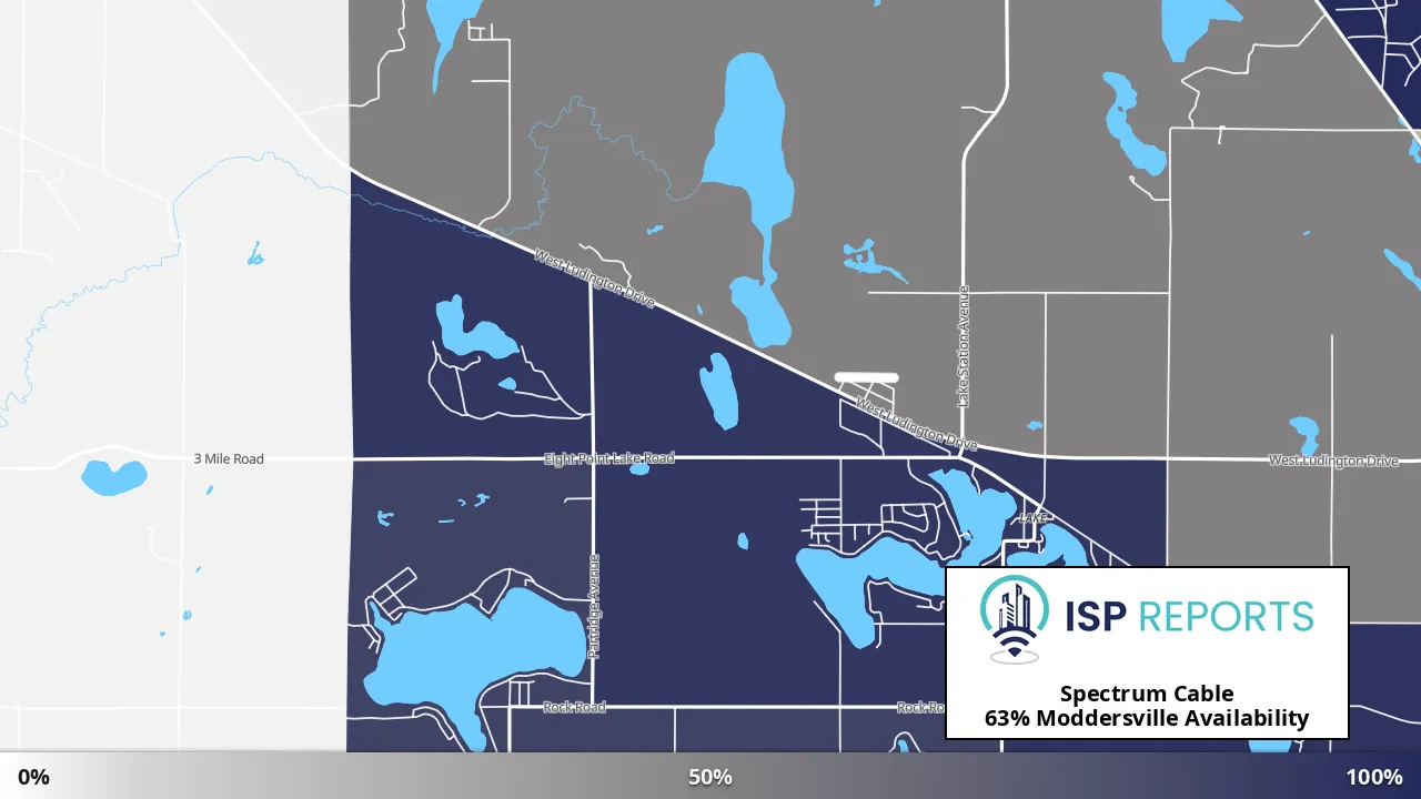 Moddersville, MI map of internet availability